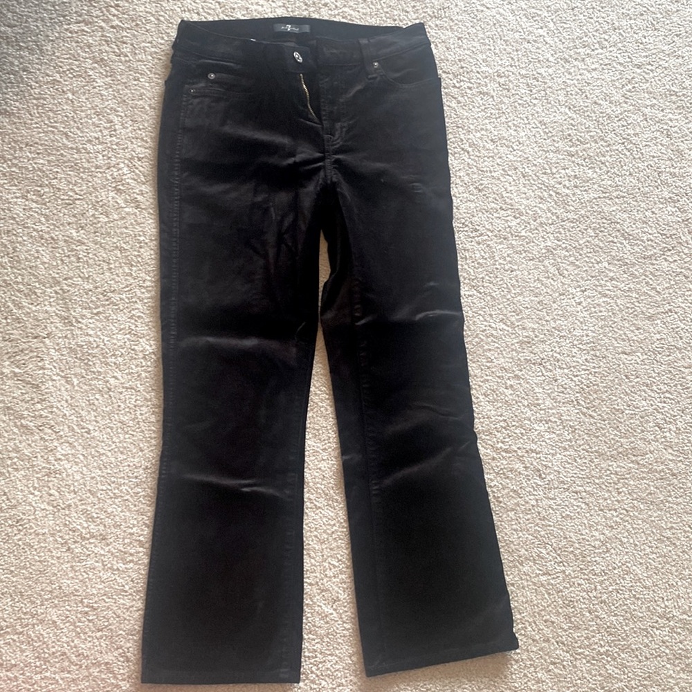 7 For All Mankind velvet crop pants